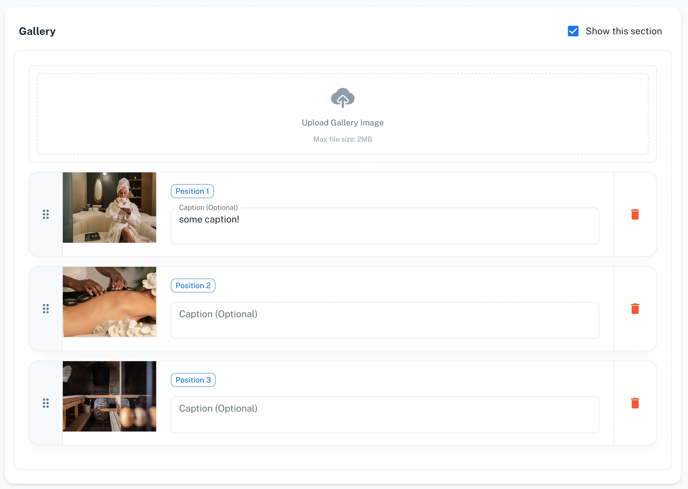 Example of the Gallery Manager in SpotASlot